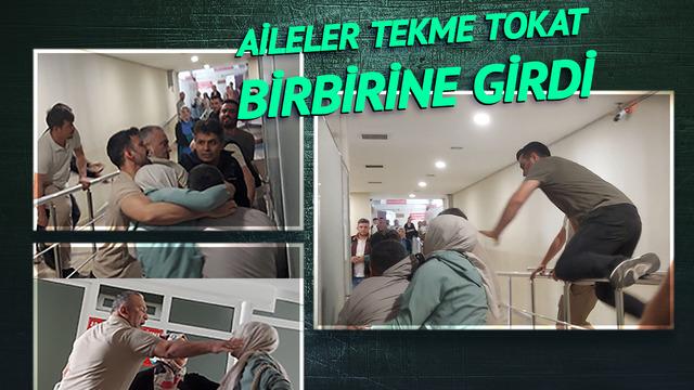 Küfürler havada uçuştu, yumruklar konuştu! Hapis talebini duyan aileler adliye koridorunda tekme tokat birbirine girdi