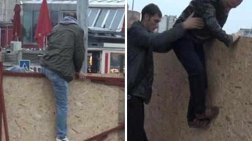 Taksim'de mahsur kaldılar