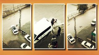 Ankara'da can pazarı! İki küçük kardeş selde böyle sürüklendi: Araç altında sıkıştılar