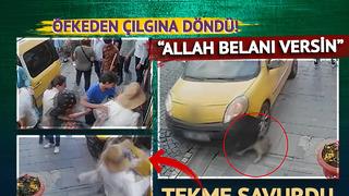 Taksici kaldırımdaki köpeği ezince ortalık fena karıştı! Öfkeden çılgına dönen kadın feryat figan bağırdı: Allah belanı versin