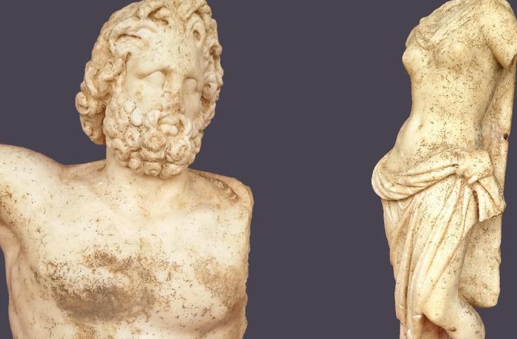 Antalya'da heyecan yaratan keşif! Zeus ve Aphrodite heykelleri... Tam 2 bin yıllık