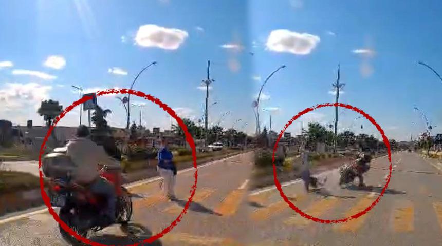 Emekli öğretmen metrelerce sürüklendi! Kaza anı kameraya anbean yansıdı