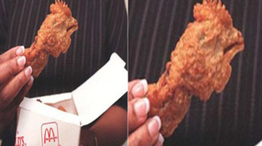 Men&uuml;den tavuk kafası &ccedil;ıktı