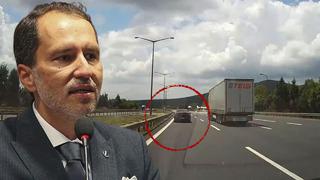 150 km hızla gidiyordu! Erbakan'ın makam aracından korkutan manevra