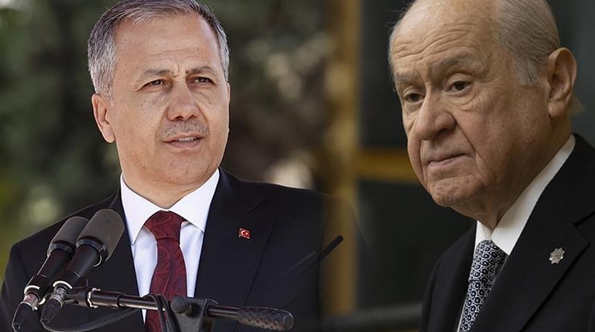 TBMM'de dikkat çeken görüşme! Bakan Yerlikaya, Devlet Bahçeli ile bir araya geldi