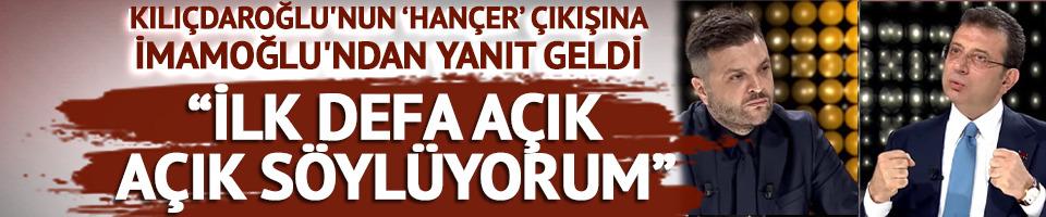 Kemal Kılıçdaroğlu'nun 'hançer' çıkışı gündem olmuştu! Ekrem İmamoğlu'ndan yanıt geldi: 'İlk defa açık açık söylüyorum'