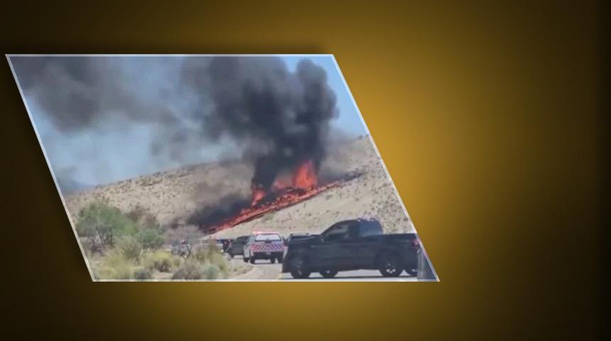 ABD'de askeri uçak yere çakıldı, alev aldı!