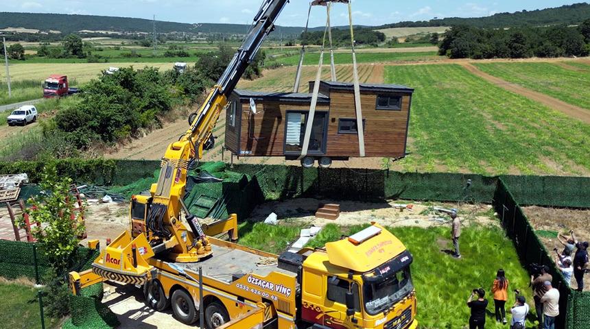 Edirne'de 'tiny house'lar tek tek kaldırıldı!
