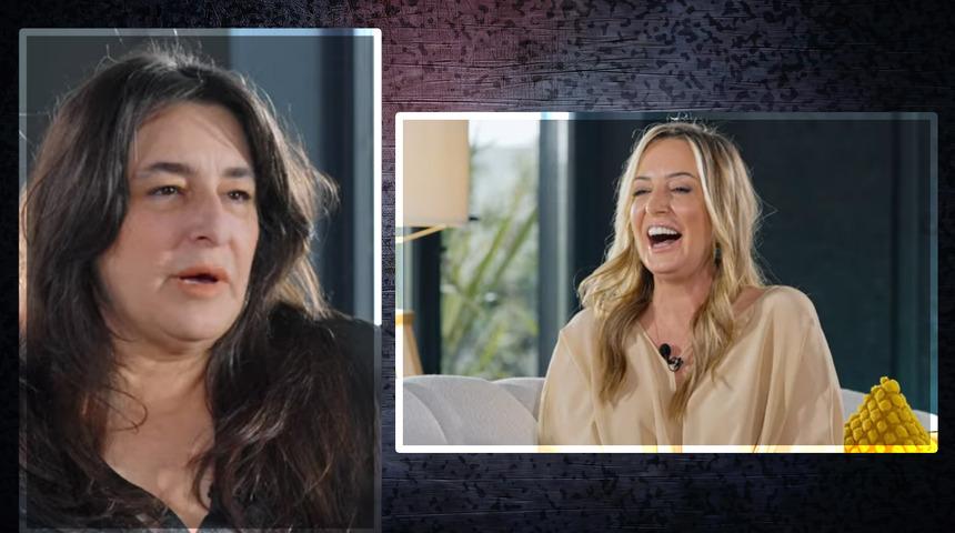 Saba Tümer konuşurken araya girdi! Esra Dermancıoğlu "Bacaklarım çok güzel" deyip gösterdi