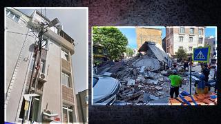 Çöken binanın yıkılmadan önceki fotoğrafları ortaya çıktı! Bir kişi kendi imkanlarıyla enkazdan çıktı