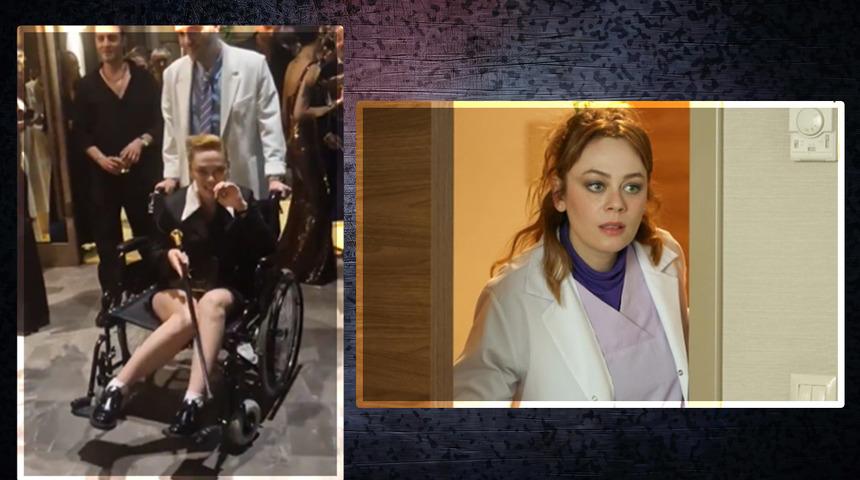 &Ouml;d&uuml;l gecesine bastonla geldi, tekerlekli sandalye bile kullandı! Bahar'ın yıldızı Demet Evgar'ın o halleri g&uuml;ndem oldu