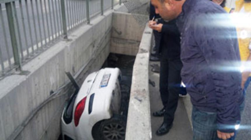 Yaptığı kazaya kendisi de inanamadı!