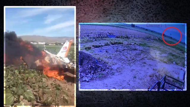 Yeni görüntüler ortaya çıktı! 2 pilot uçak kazasında şehit olmuştu... Motor sesi kesilince hızla yere dik şekilde düşmüş
