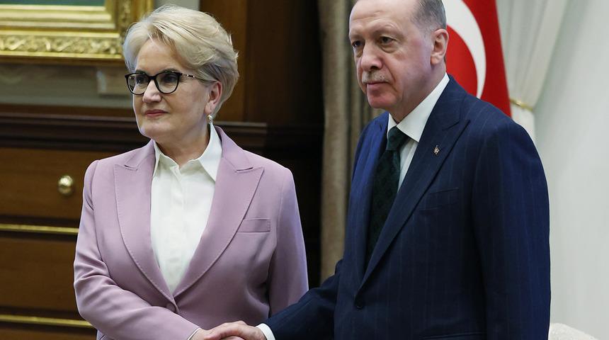 Cumhurbaşkanı Erdoğan ile Meral Akşener arasında kritik görüşme! İşte ilk kareler