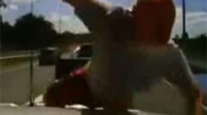 Otoyolda dehşet dakikaları