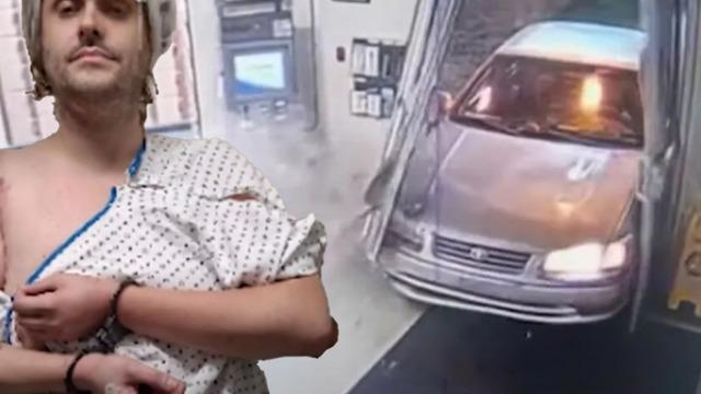 Arabasıyla hapishane duvarına çarparak içeri girdi! Yarı çıplak sürücü tehditler savurdu... Şeytan öldürmemi söyledi