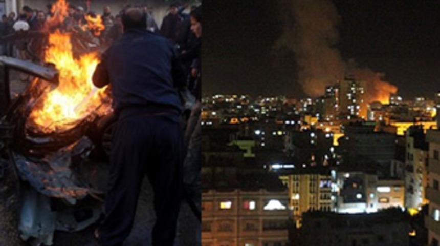 İsrail Gazze'ye üç koldan saldırdı