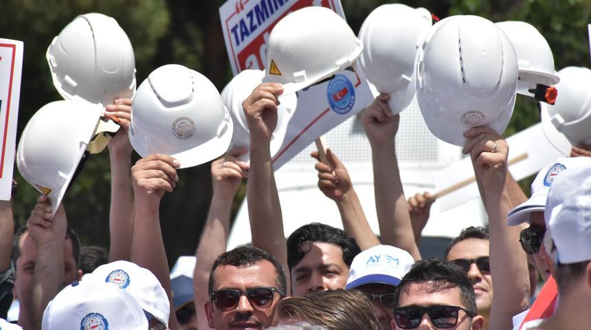 Hazine Bakanlığı önünde 'tasarruf' protestosu! "Kazanımlarımız bir bir elimizden alınıyor"
