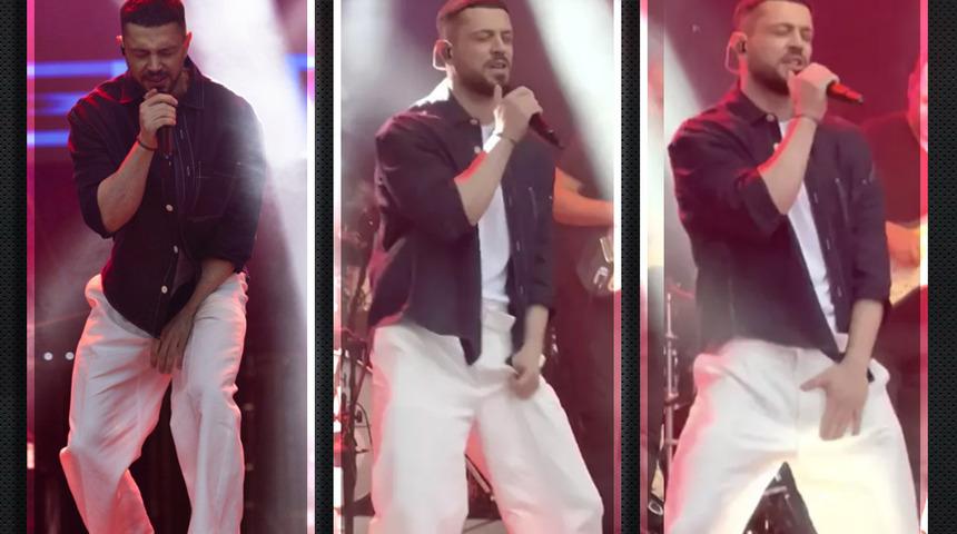 Murat Boz sahnedeki el hareketi ve dansıyla gündemde! O anlara yorum yağdı 