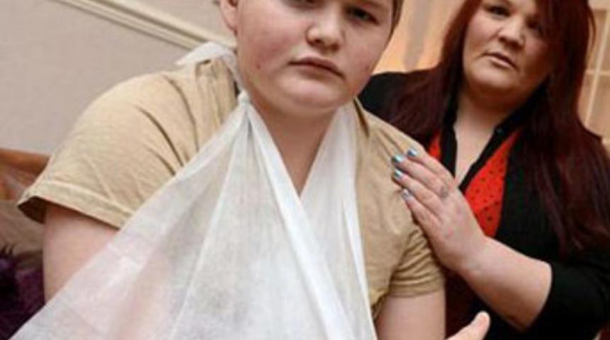 Eline giren kalemle eve gönderildi