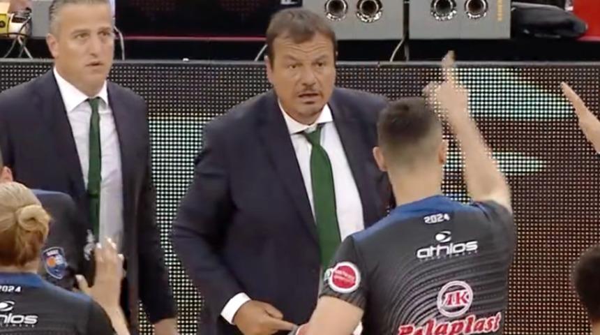 Ergin Ataman diskalifiye edildi! Olympiakos - Panathinaikos maçında gerilim