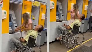 Görüntüler sosyal medyada gündem yarattı! Ölen yakınını ATM'den para çekmeye götürdü... O anlar saniye saniye böyle kaydedildi