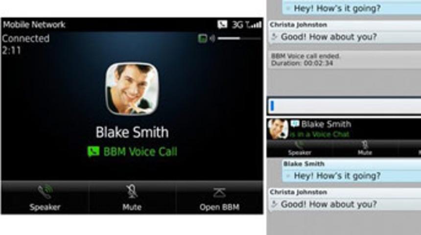 BlackBerry Messenger i&ccedil;in sesli arama geliyor