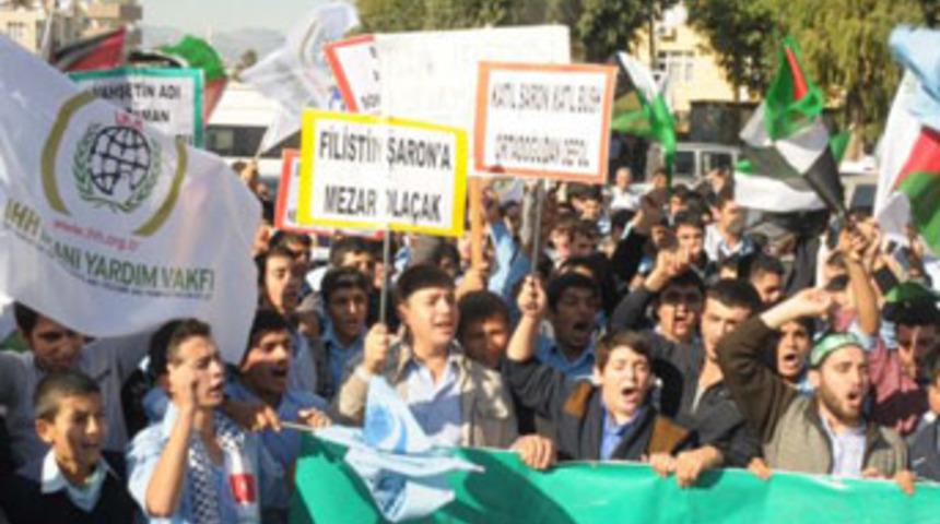Mersin'de İsrail protestosu