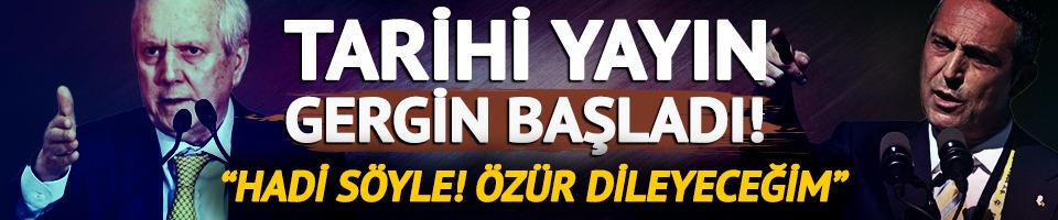 Aziz Yıldırım ile Ali Koç kozlarını paylaşıyor! 23.00'te başladı: Tüm Türkiye bu canlı yayına odaklandı