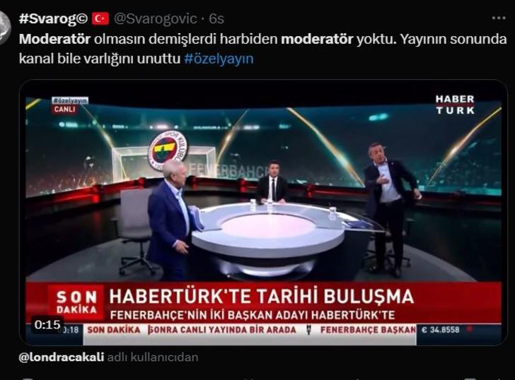 Aziz Yıldırım-Ali Koç karşı karşıya geldi, moderatör Ahmet Selim Kul sosyal medyanın diline düştü! "Sen burada mıydın?" G1