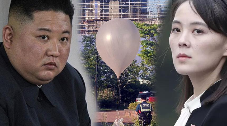 Komşu iki &uuml;lkede bu balonlar konuşuluyor! Kim Jong-un'un hamlesi gerilimi y&uuml;kseltti, G&uuml;ney Kore'den misilleme geldi