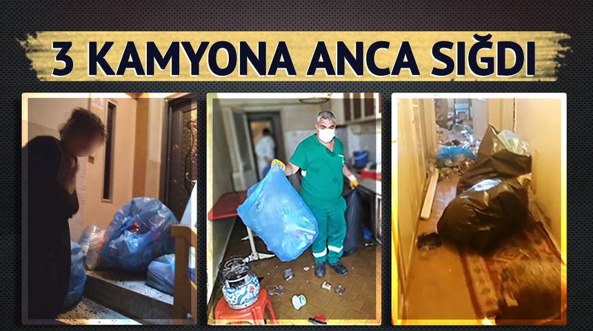 5 daire sahibi abla - kardeşin evi görenlerin midesini bulandırdı: 3 kamyona anca sığdı!