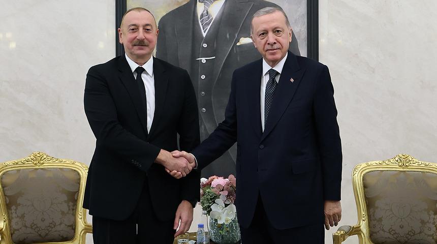 Erdoğan havalimanında karşıladı! Aliyev Türkiye'de: Liderlerden ilk kare