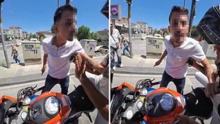 Maganda dehşeti kamerada! Bıçak çekip saldırdı: ‘Seni ikiye bölerim’