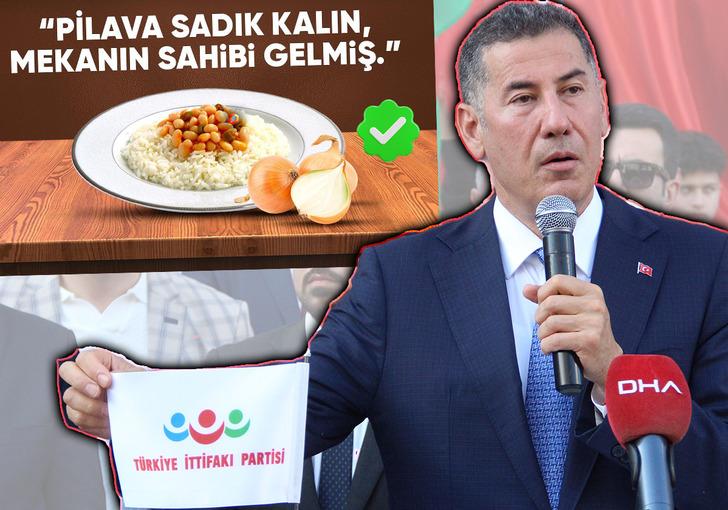 Sinan Oğan'ı soğanlı, pilavlı g&ouml;rselle tiye aldılar: "Pilava sadık kalın, mekanın sahibi geri gelmiş"