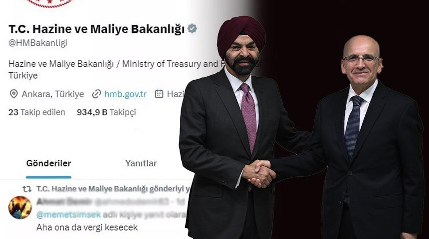 Hazine ve Maliye Bakanlığı'nın sosyal medya hesabından RT yapılan paylaşım g&uuml;ndem oldu!  'Aha ona da vergi kesecek'