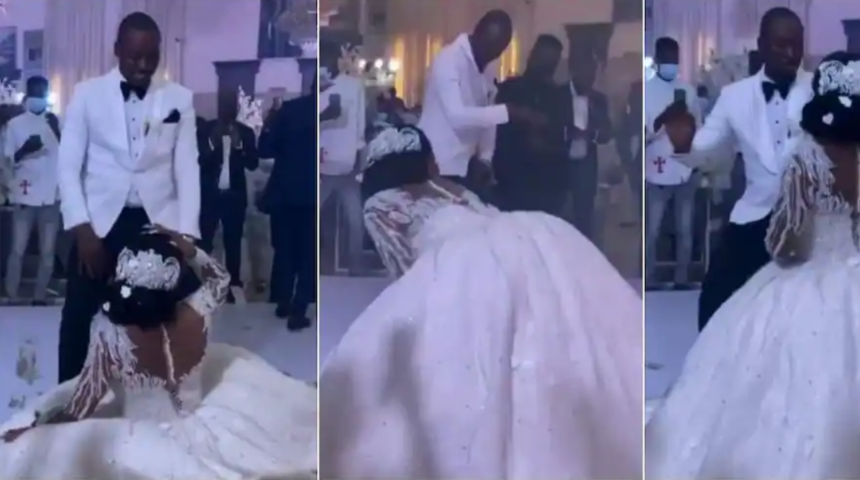 Gelin kontrol&uuml; kaybedince d&uuml;ğ&uuml;n dansı olay oldu! Davetliler şaşkınlıkla takip etti... "Sizin yerinize ben utandım"