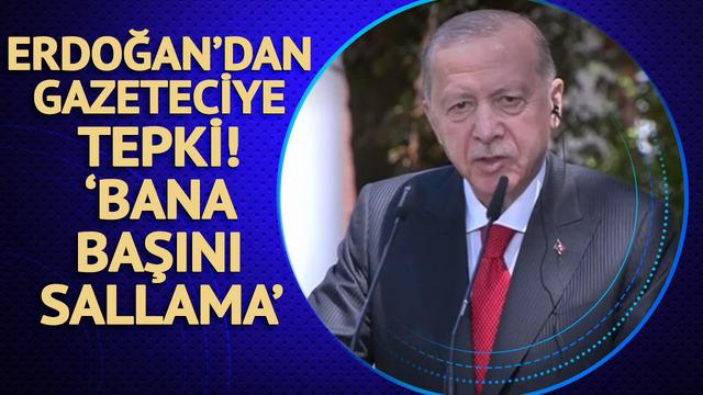 İspanya'da gergin anlar! Cumhurbaşkanı Erdoğan'dan Osman Kavala ve Demirtaş sorusuna tepki: Bana başını sallama!