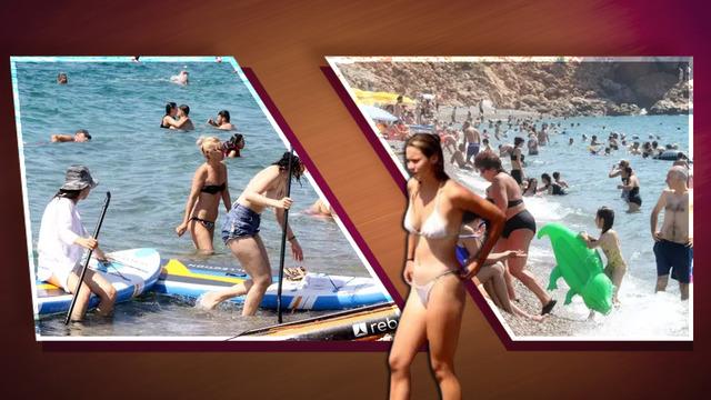 Sahillerde bayram yoğunluğu! Akın akın gelmeye devam ediyorlar, oteller tam kapasiteye ulaştı