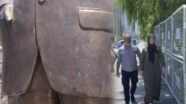 Kayseri'de Atatürk Anıtı'na alçak saldırı! Neden yaptınız sorusuna "Sadece Allah rızası için" cevabını verdi