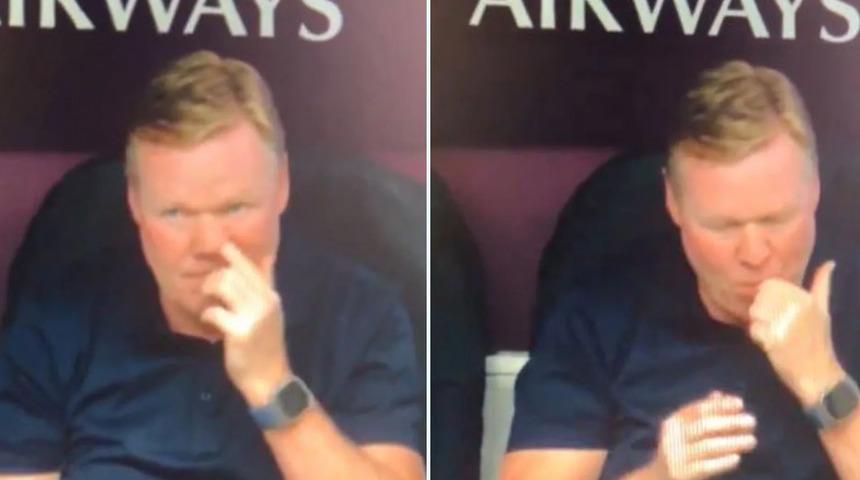 Hollanda Teknik Direktörü Koeman'dan iğrenç hareket! İzleyenlerin midesini bulandırdı