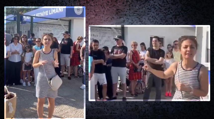 'Y&uuml;zlerce kişiye bilet satmışlar' Kapıda vize ile Yunan adasına ge&ccedil;mek isteyip feribota bindirilmeyen gruptan dolandırıcılık iddiası! 'Evrakların i&ccedil;ine herkes 100'er euro para koydu'
