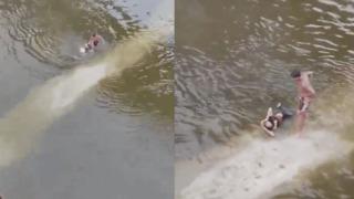 Sevgilisiyle birlikte intihar etmek için nehre atlayan adamı balıkçı kurtardı! Önce kurtardı sonra defalarca tokatladı