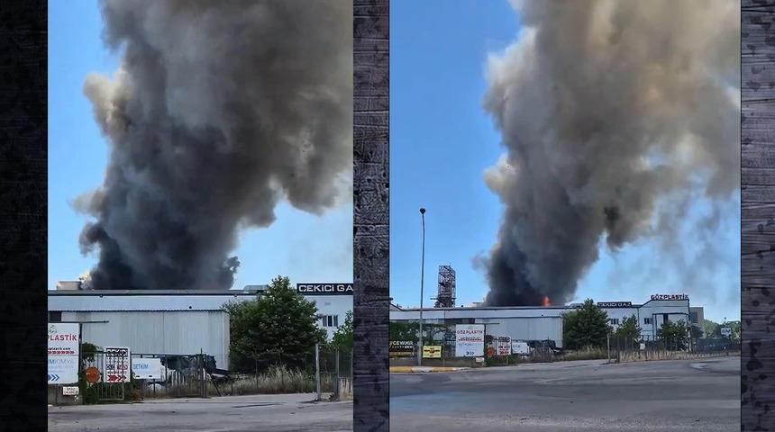 Kapkara dumanlar İstanbul semalarında yükseldi! Fabrika yangını ağaçlık alana da sıçradı