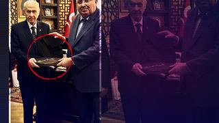 Devlet Bahçeli’ye dikkat çeken hediye! İzzet Ulvi Yönter ve Semih Yalçın'dan silahlı poz
