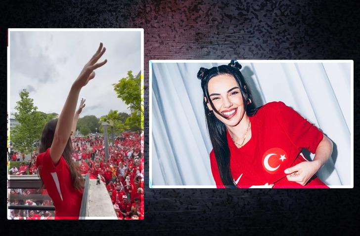 Mili Takım'ın marka el&ccedil;isi Yağmur Tanrısevsin &uuml;&ccedil;l&uuml; &ccedil;ektirdi! O anlar olay oldu