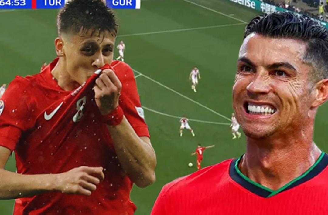 Arda G&uuml;ler'den EURO 2024'te olağan&uuml;st&uuml; gol! Cristiano Ronaldo'yu tarihin tozlu raflarına g&ouml;md&uuml;...