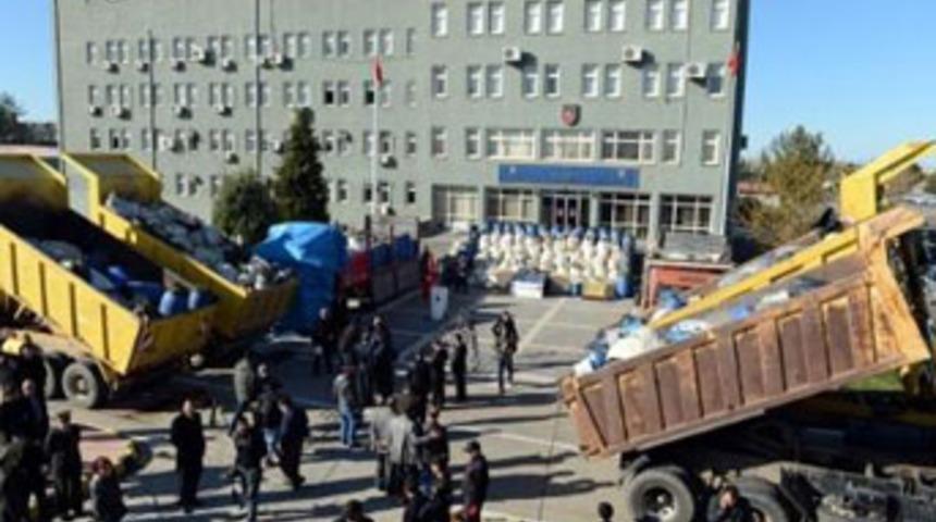 Lice'de 4 k&ouml;yde 21 ton esrar