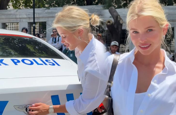 Sosyal medyada bir akım başlatmıştı! Alla Bruletova bu kez T&uuml;rk polis aracını paylaştı