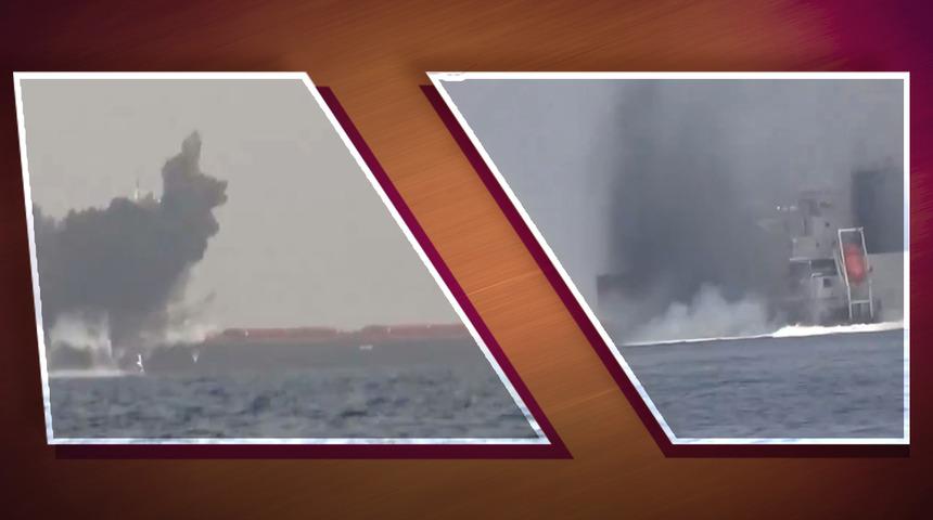 Tutor, Kızıldeniz'e gömüldü! Husiler görüntüleri paylaşıp tehdit etti: Daha büyüğü gelecek!